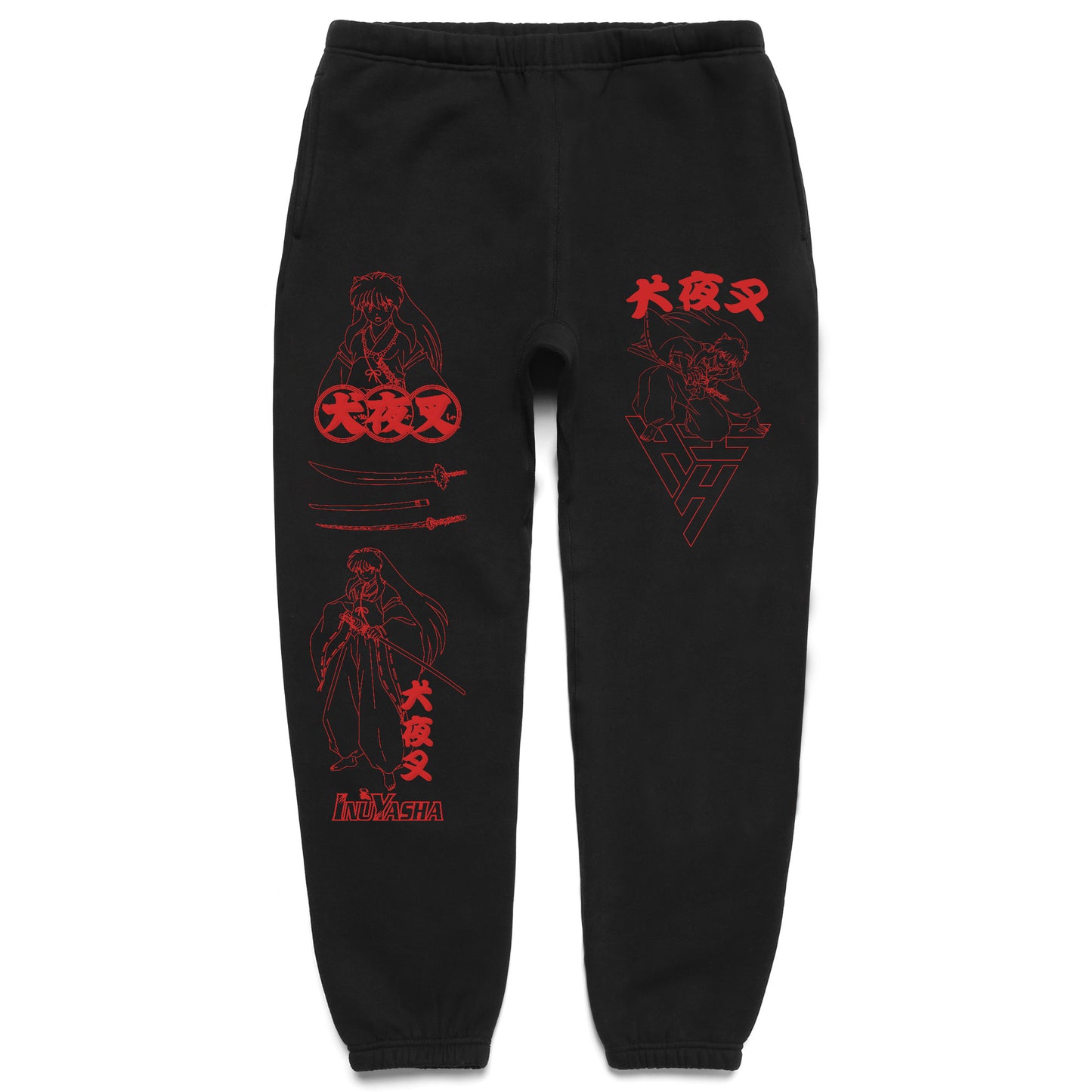 INUYASHA CHARACTER SWEATPANTS (BLACK)