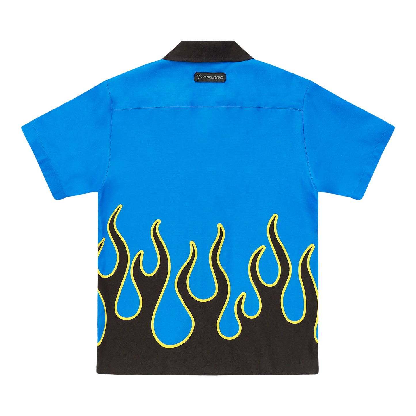 YYH KUWABARA FLAME BUTTON UP SHIRT (BLUE)