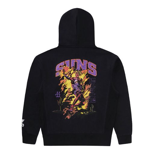 NBA PHOENIX SUNS FLAMING EURO STEP HOODIE (BLACK)