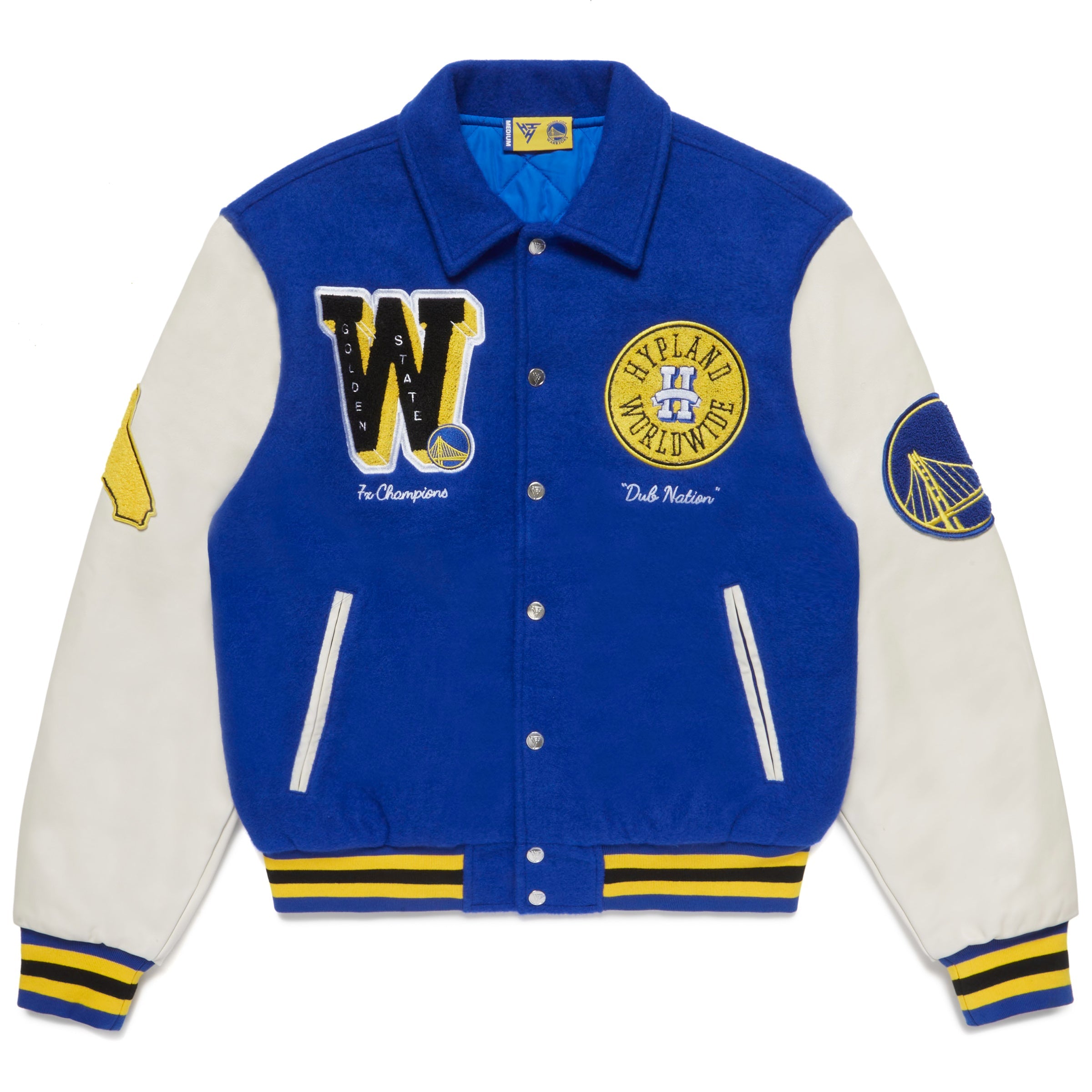 Letterman Golden State Warriors Royal Blue Wool Jacket