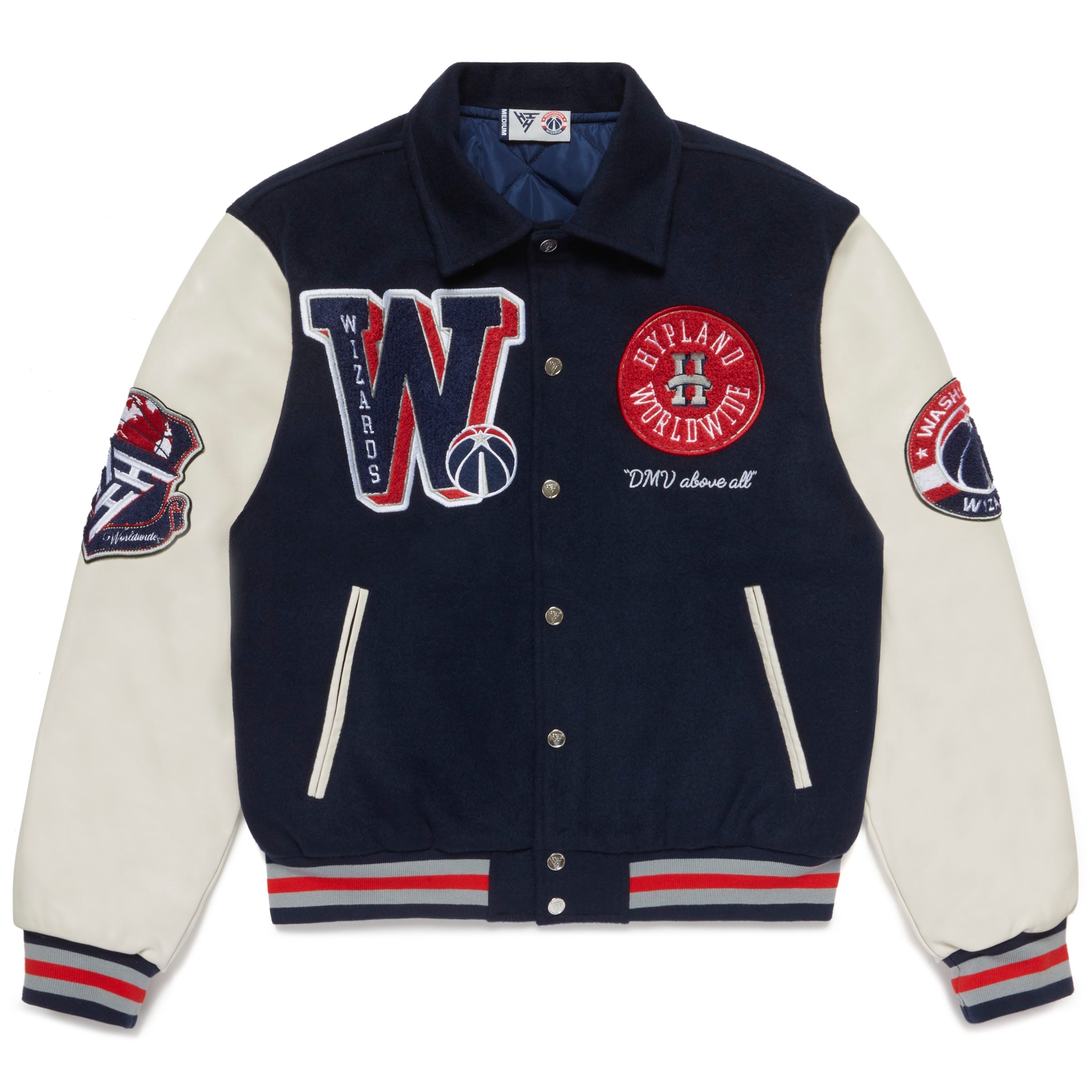 Hypland NBA Washington Wizards Varsity Jacket (Navy) Medium