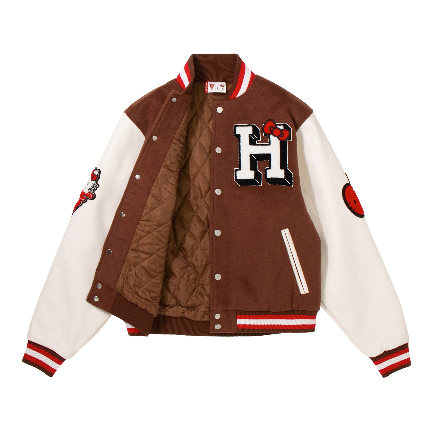 HELLO KITTY APPLES VARSITY JACKET (COFFEE)