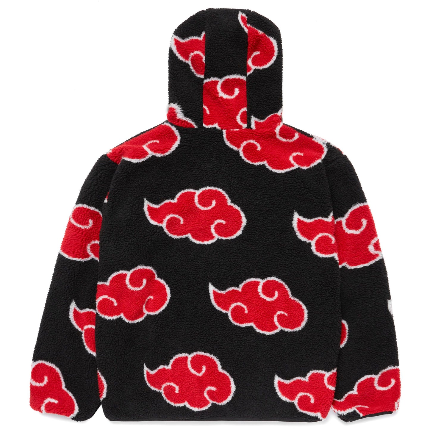 SHIPPUDEN AKATSUKI SHERPA HALF ZIP JACKET (BLACK)