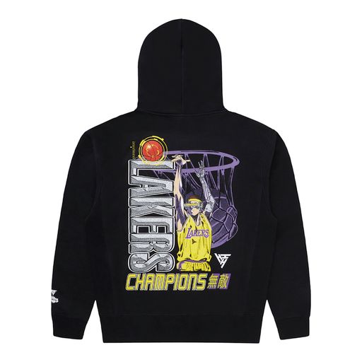 NBA LOS ANGELES LAKERS BOX LOGO HOODIE (BLACK)