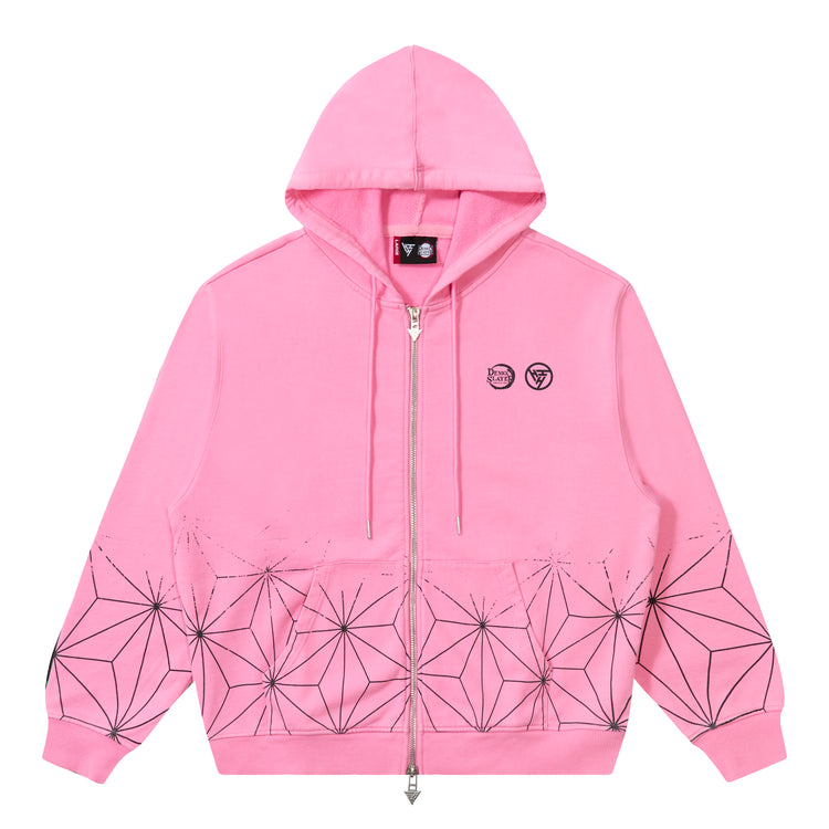 DEMON SLAYER NEZUKO GRADIENT HOODIE (PINK)