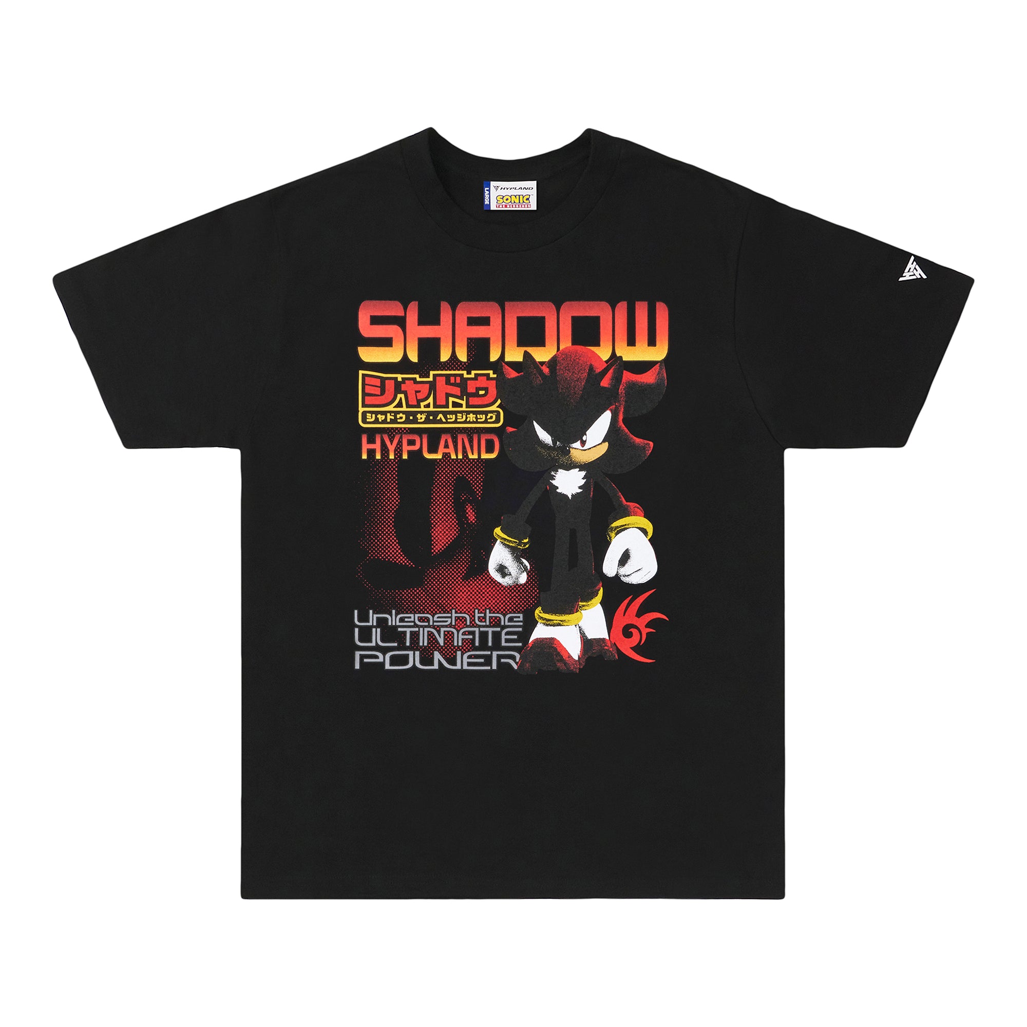 SONIC SHADOW FRONT SHIRT (BLACK) *PRE ORDER*