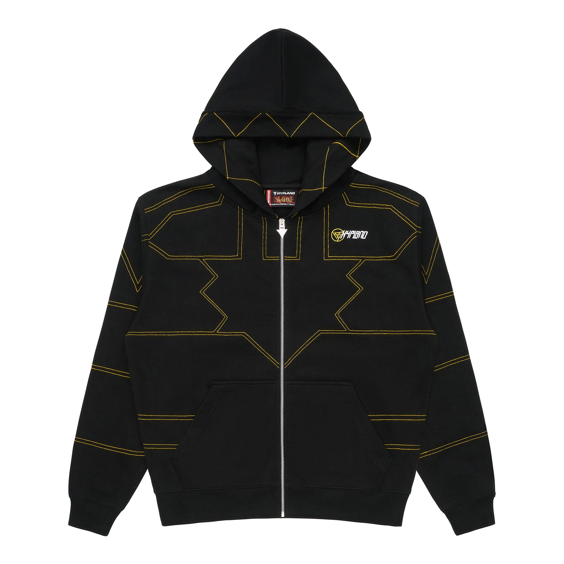 yugioh card hoodie YUGIOH PUZZLE ZIP HOODIE (BLACK) XX-LARGE