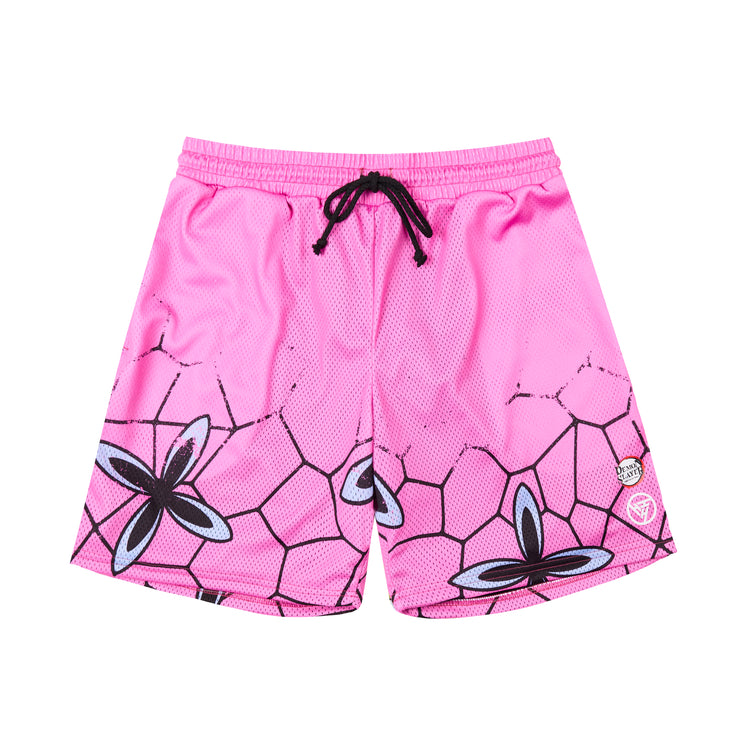 DEMON SLAYER DAKI MESH SHORTS (PINK)