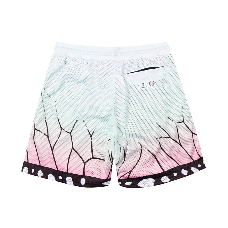 DEMON SLAYER SHINOBU MESH SHORTS (WHITE)