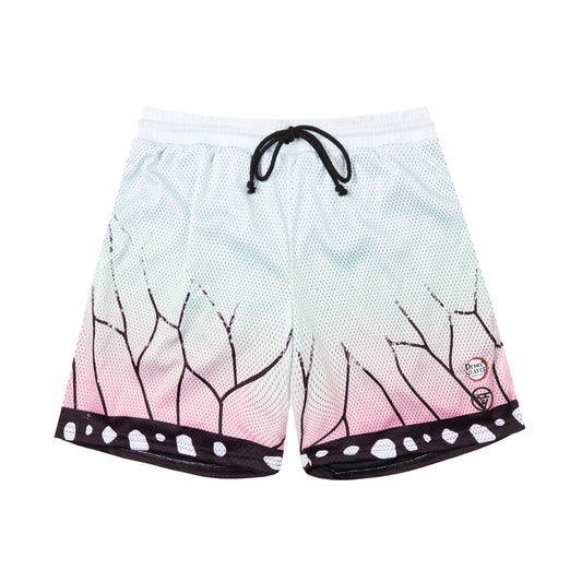 DEMON SLAYER SHINOBU MESH SHORTS (WHITE)