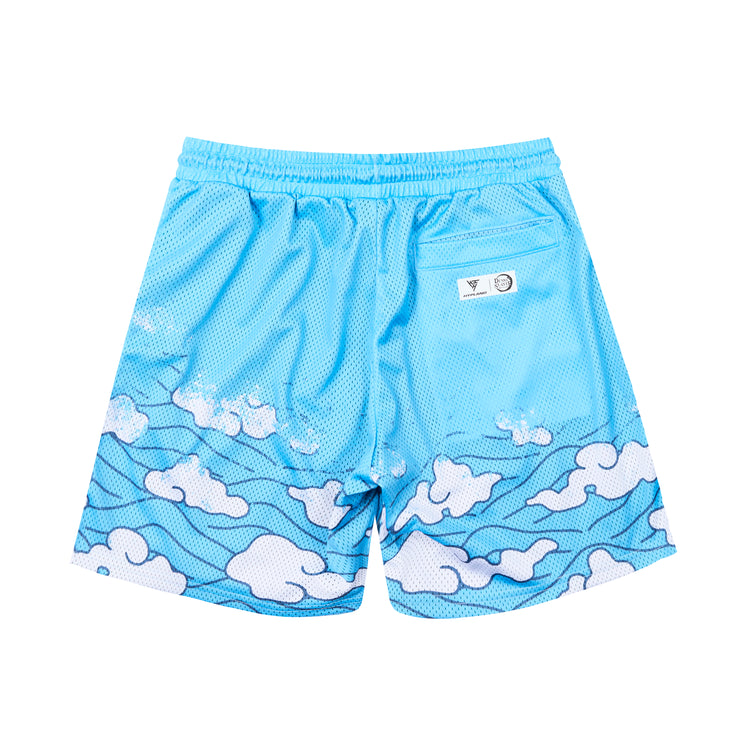 DEMON SLAYER CLOUD MESH SHORTS (POWDER BLUE)