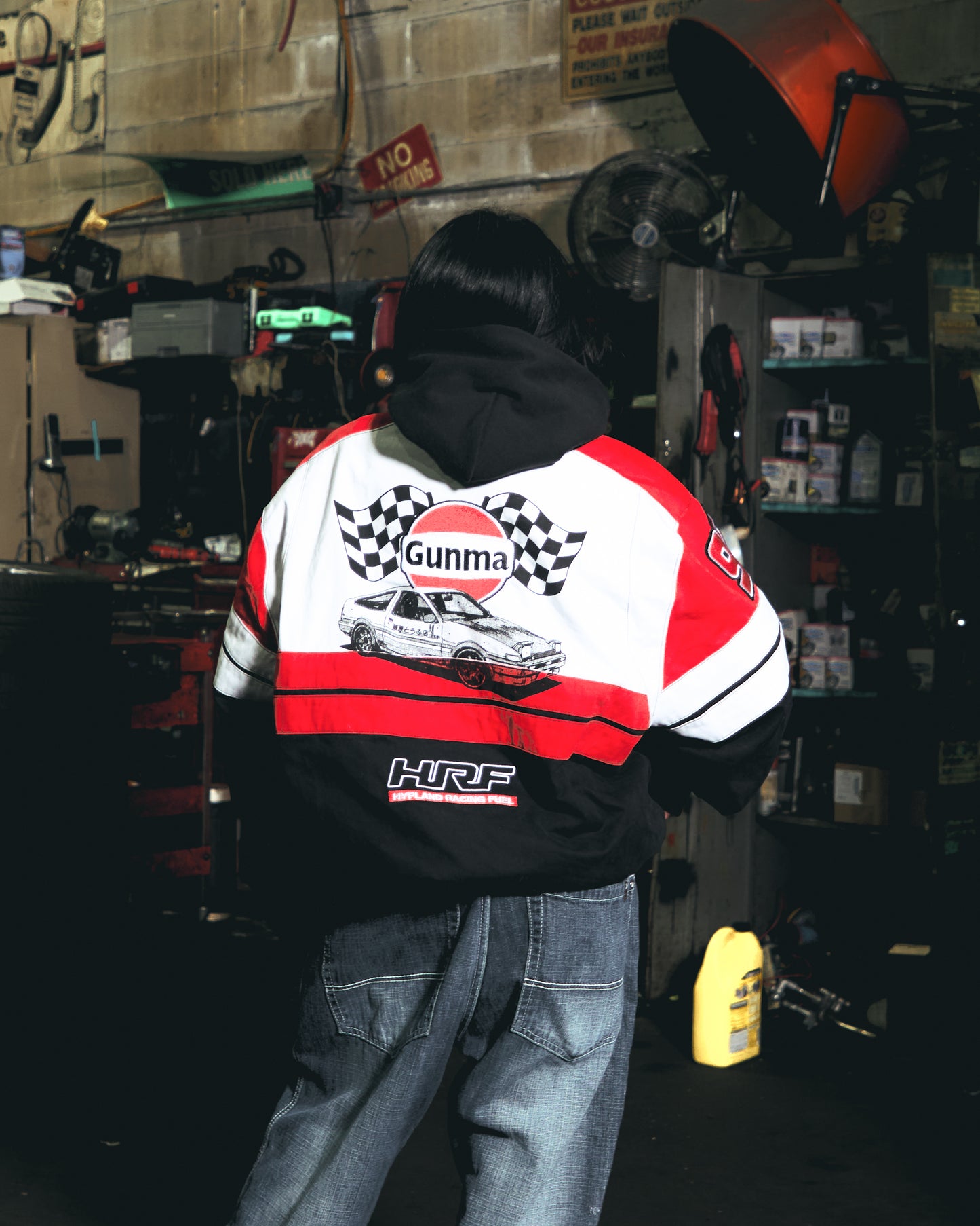 INITIAL D RACING JACKET (BLACK/WHITE)