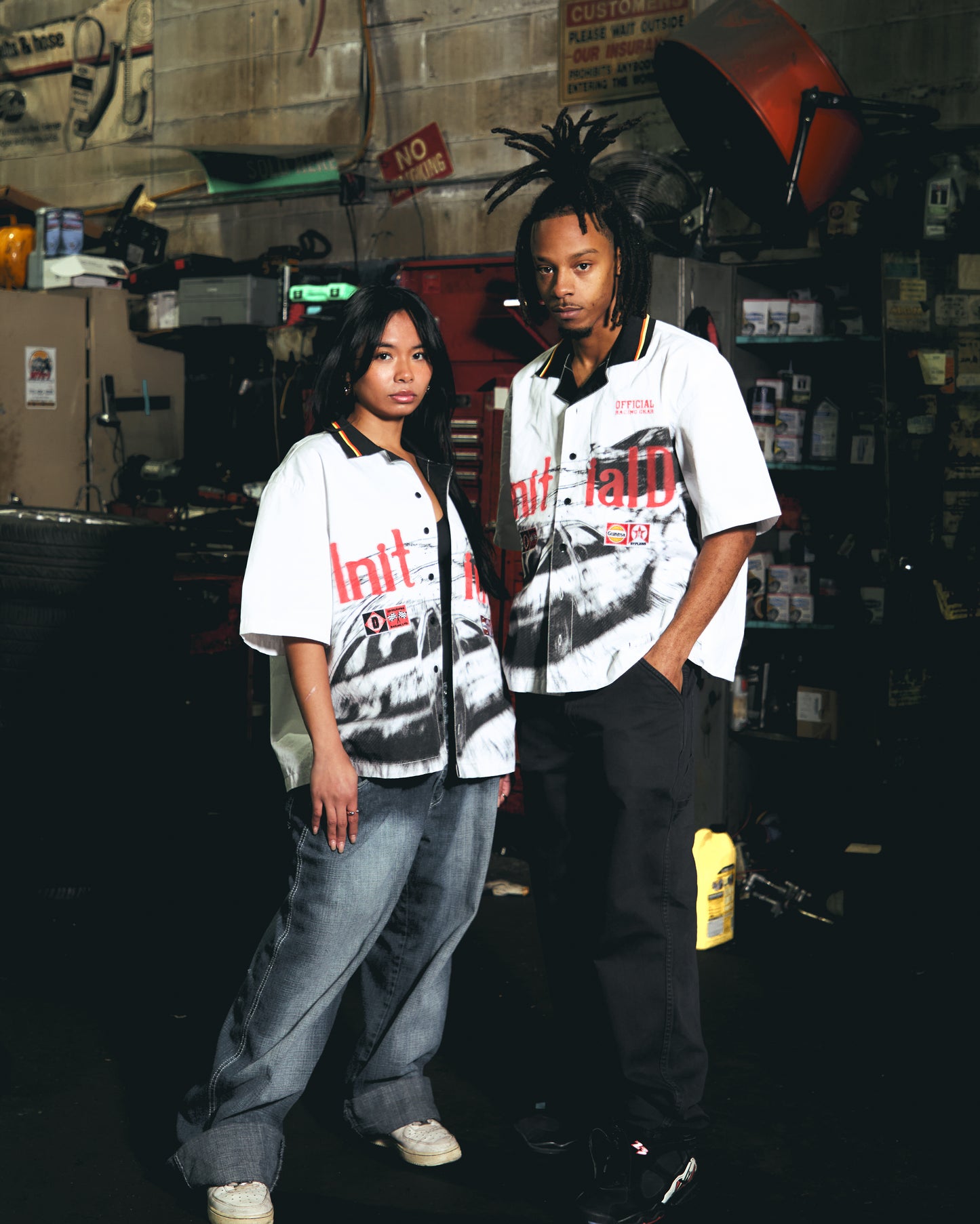 INITIAL D RACING TEAM BUTTON UP SHIRT