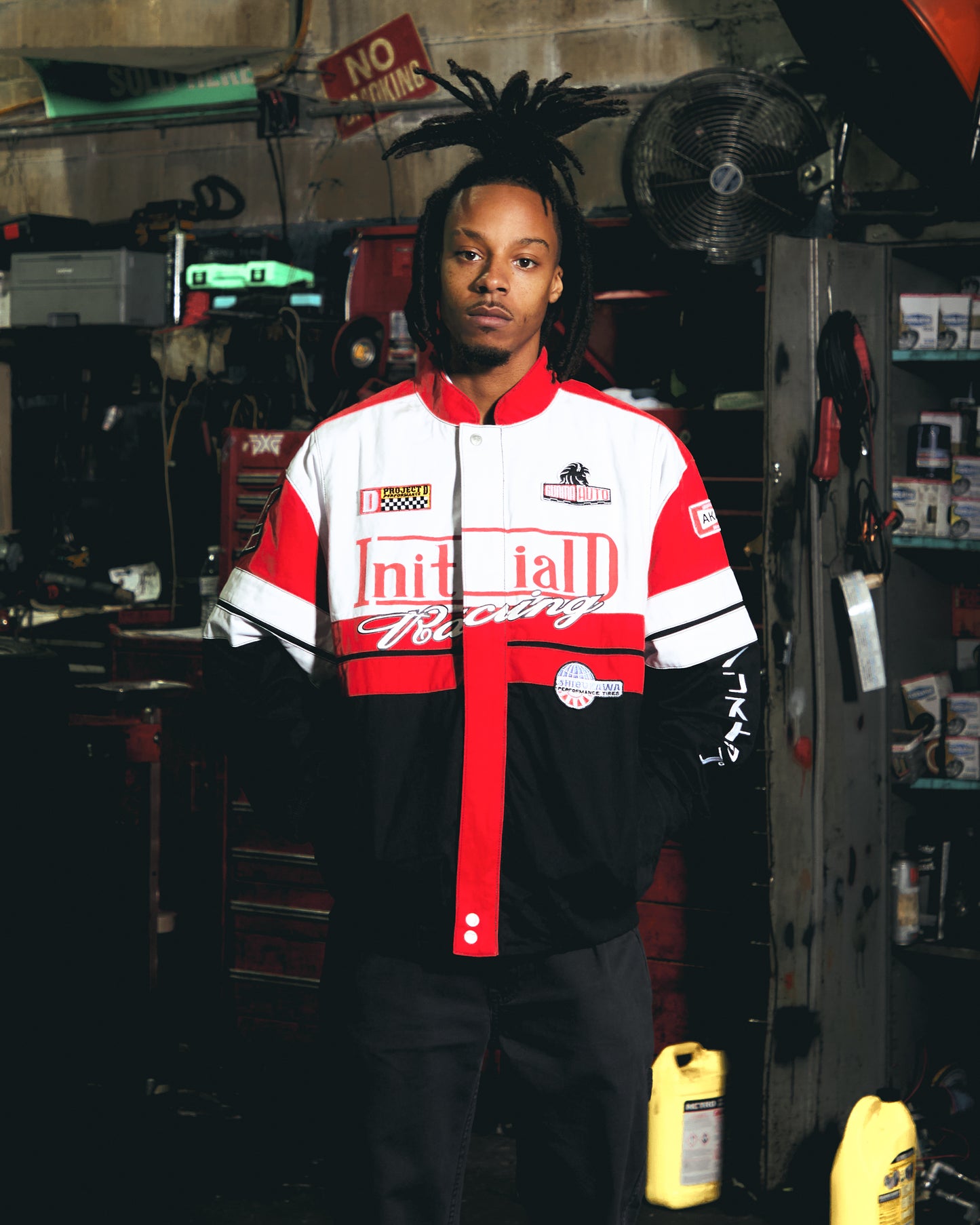 INITIAL D RACING JACKET (BLACK/WHITE)