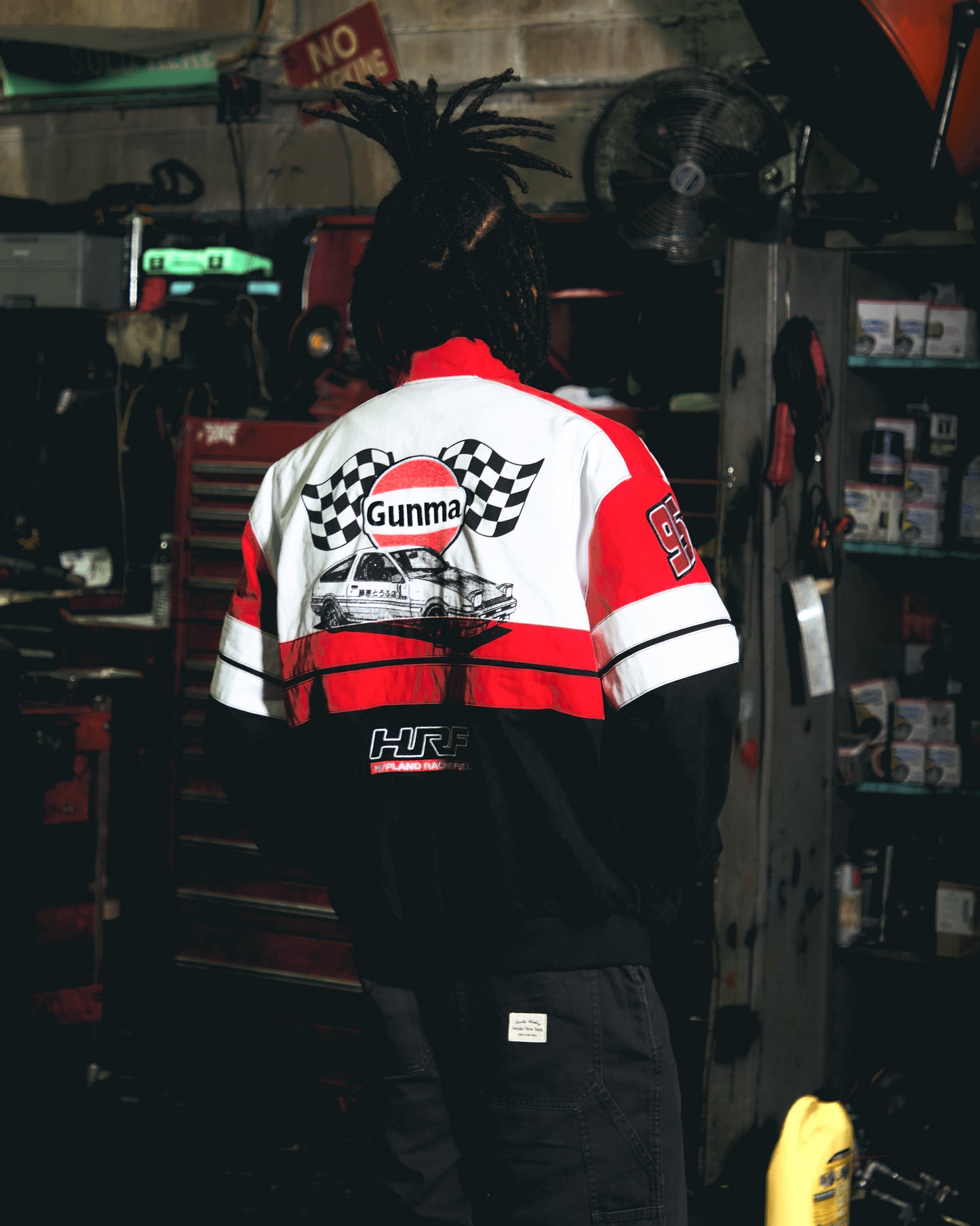 INITIAL D RACING JACKET (BLACK/WHITE)