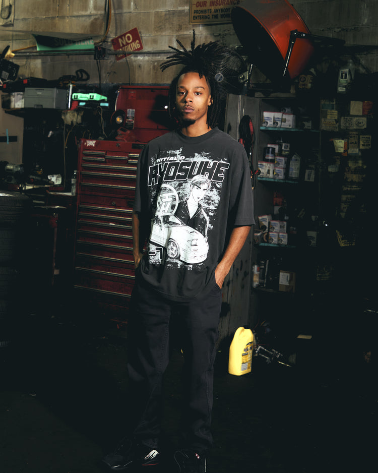 INITIAL D RYOSUKE PROFILE SHIRT (BLACK)