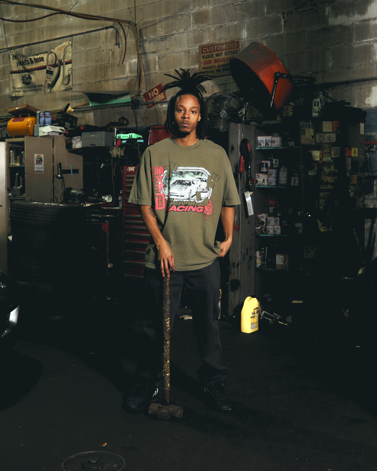 INITIAL D GUNMA RACING SHIRT (OLIVE)