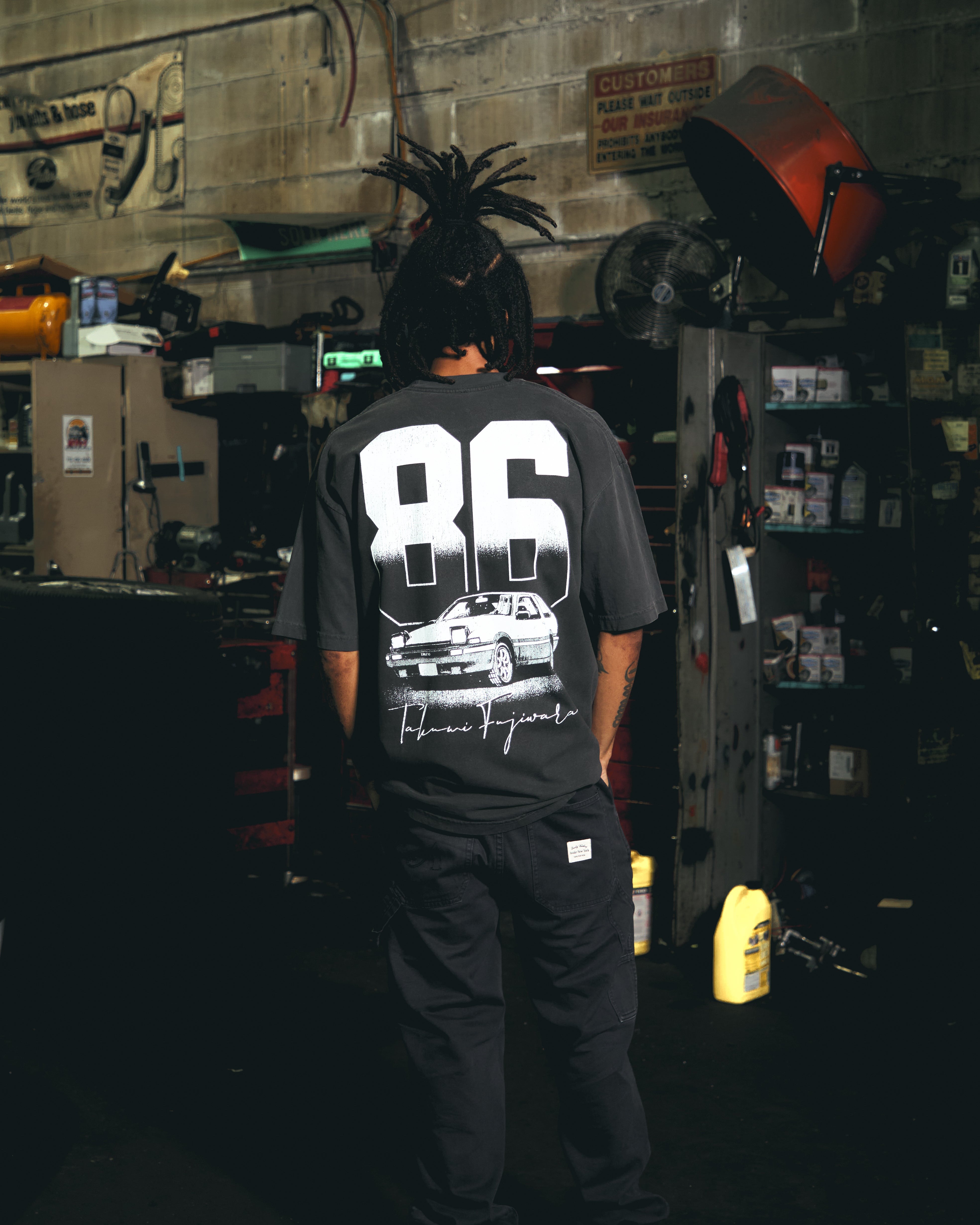 Motoo Fujiwara Birthday TEE L ブラック INITIAL D FUJIWARA 86 SHIRT (WASHED BLACK) – Hypland