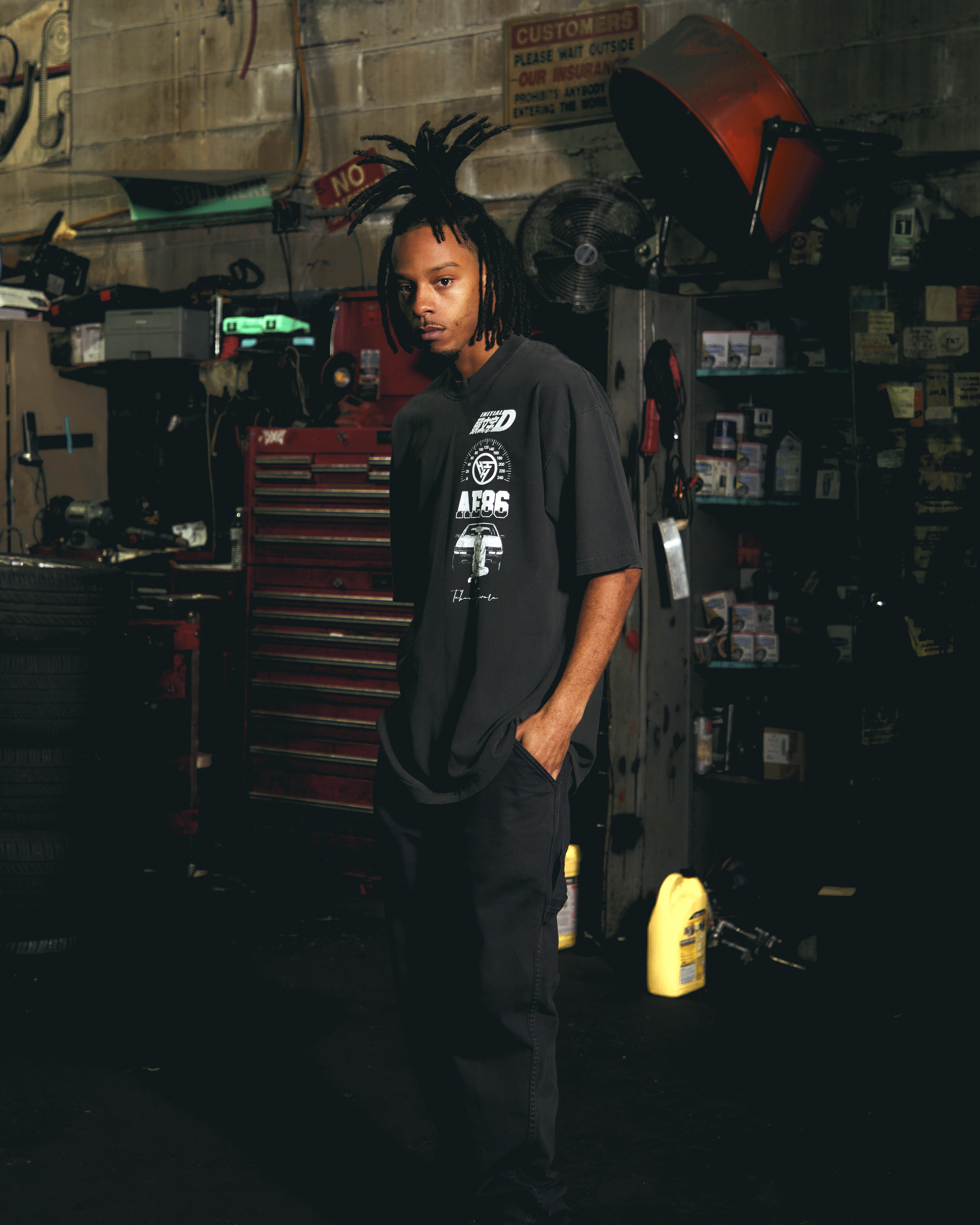 INITIAL D FUJIWARA 86 SHIRT (WASHED BLACK) – Hypland
