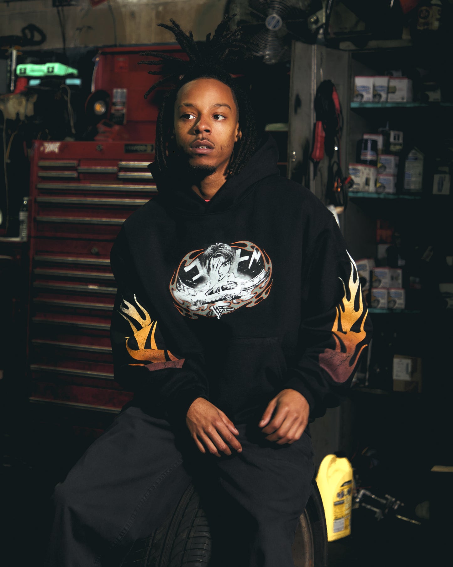 INITIAL D FUJI SINISTER HOODIE (BLACK)