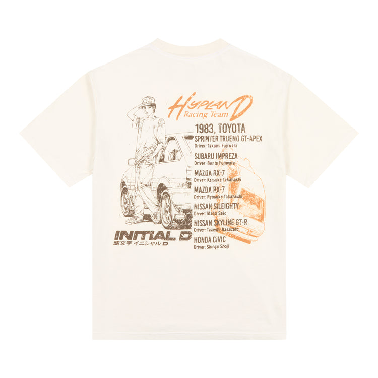 INITIAL D RACING TEAM SHIRT (CREAM)