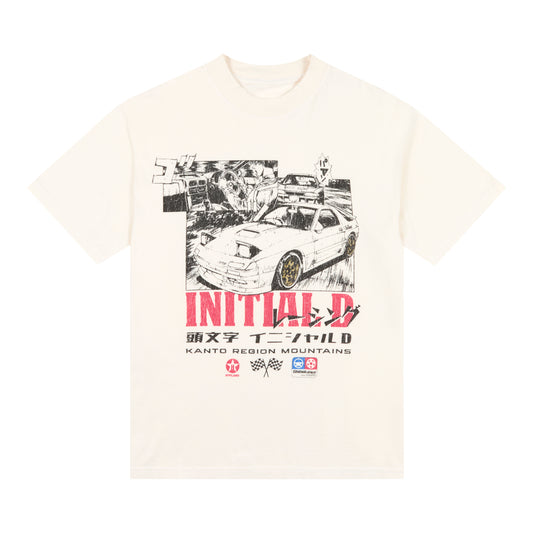 INITIAL D KANTO MOUNTAINS GAS SHIRT (CREAM)