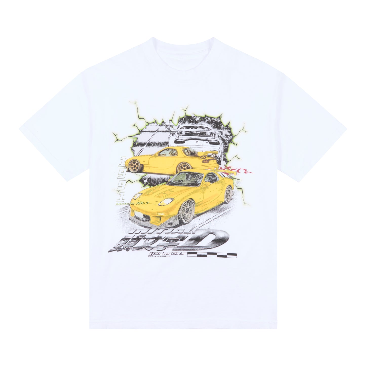 INITIAL D RX7 DRIFT SHIRT (WHITE)