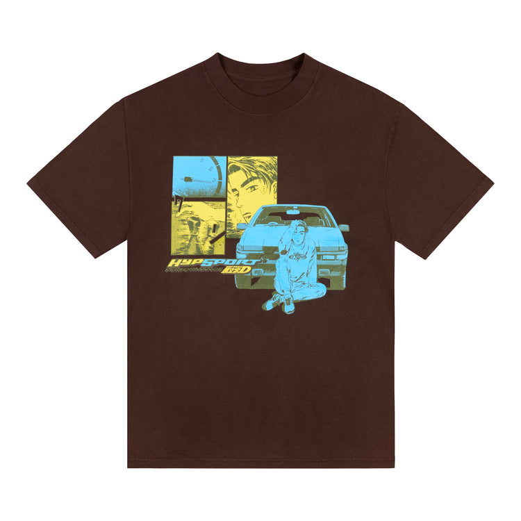 INITIAL D FUJIWARA SPORT SHIRT (CHOCOLATE)