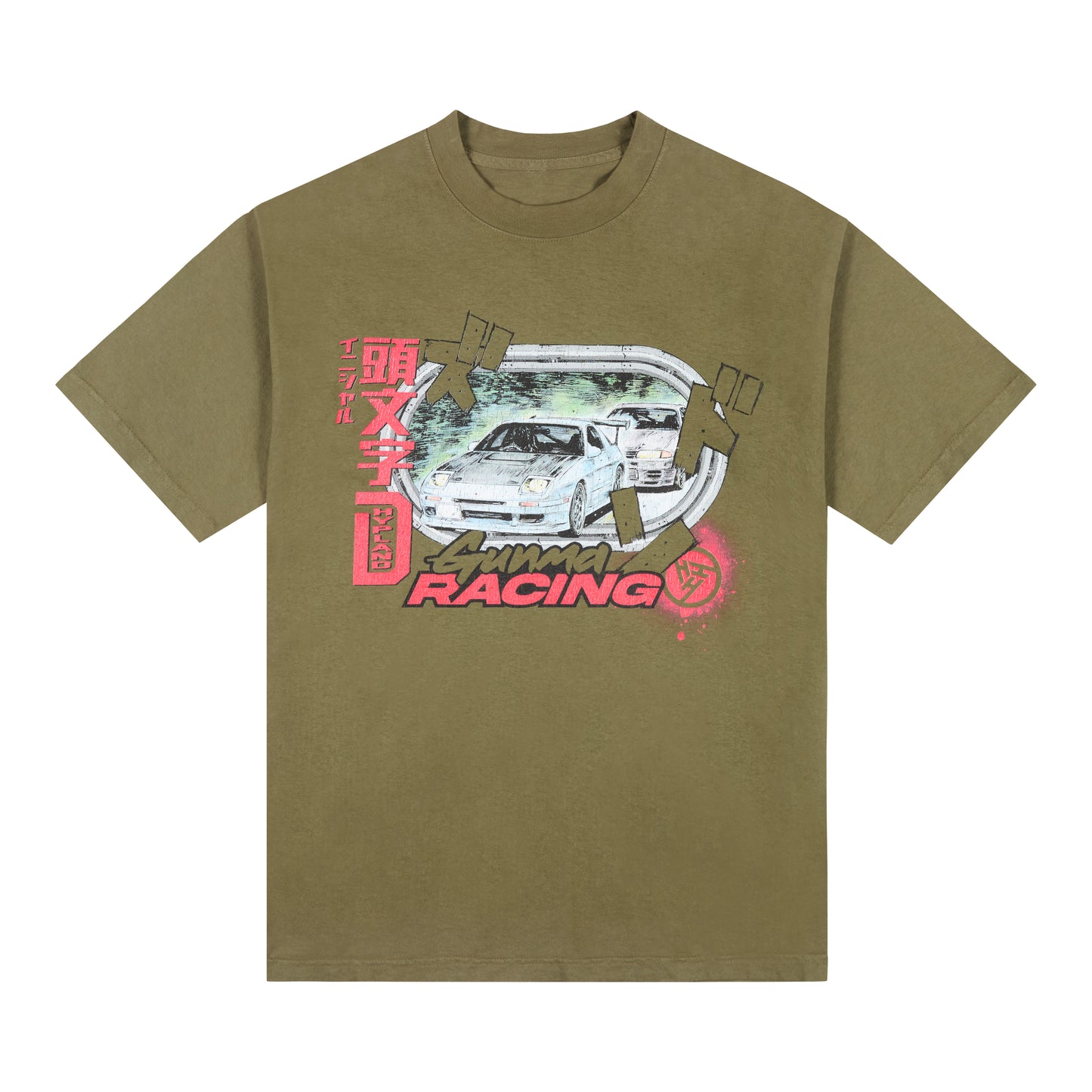 INITIAL D GUNMA RACING SHIRT (OLIVE)