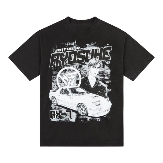 INITIAL D RYOSUKE PROFILE SHIRT (BLACK)