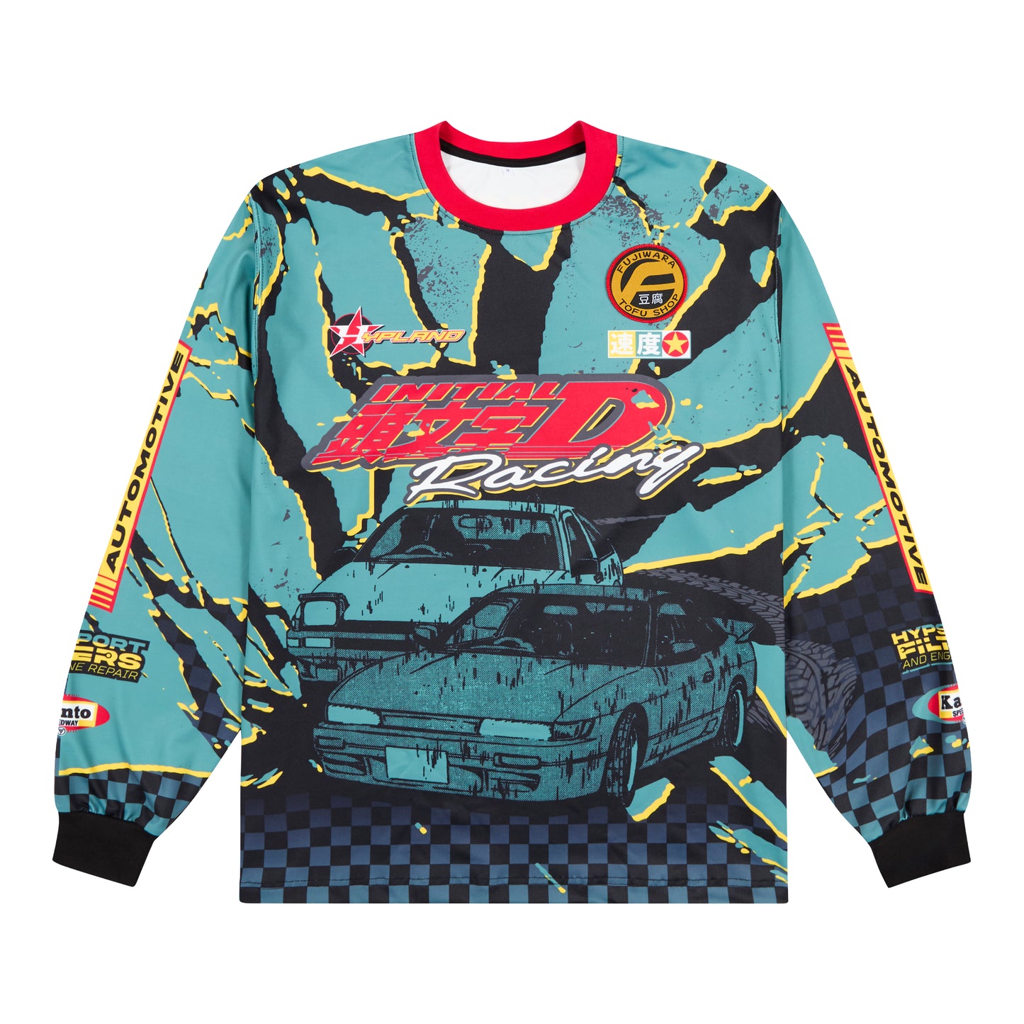 INITIAL D MOTO LONG SLEEVE SHIRT (GREEN)