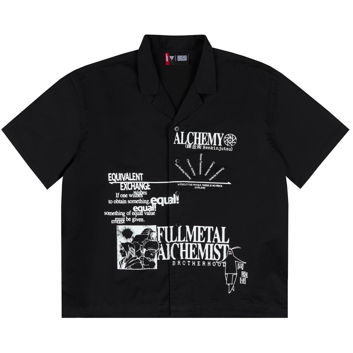FMAB ALCHEMY BUTTON UP SHIRT (BLACK)