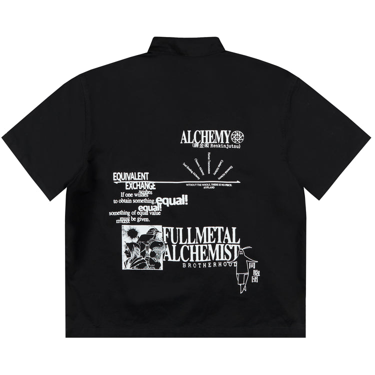 FMAB ALCHEMY BUTTON UP SHIRT (BLACK)