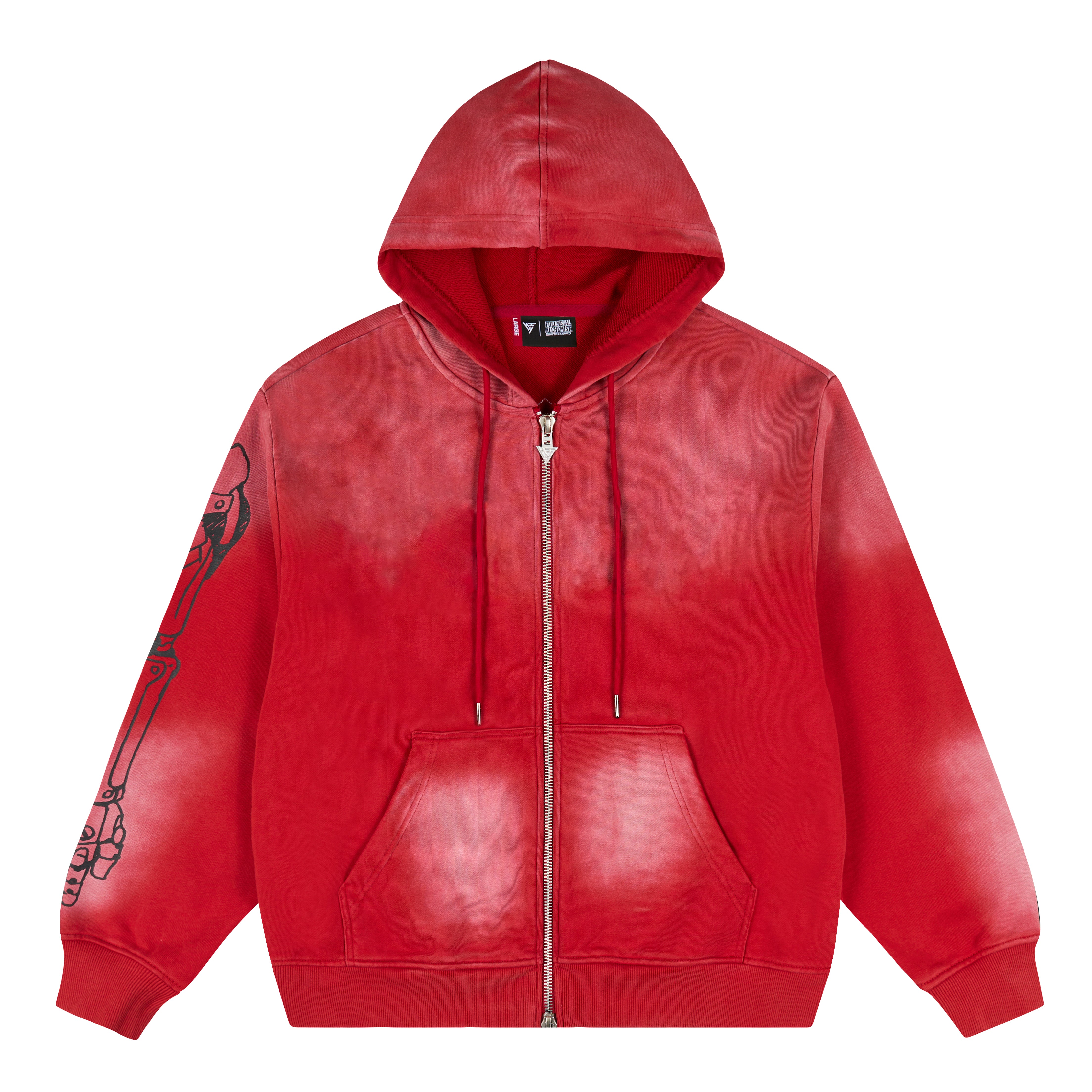 FMAB EDWARD ZIP UP HOODIE (RED) *PRE-ORDER* – Hypland