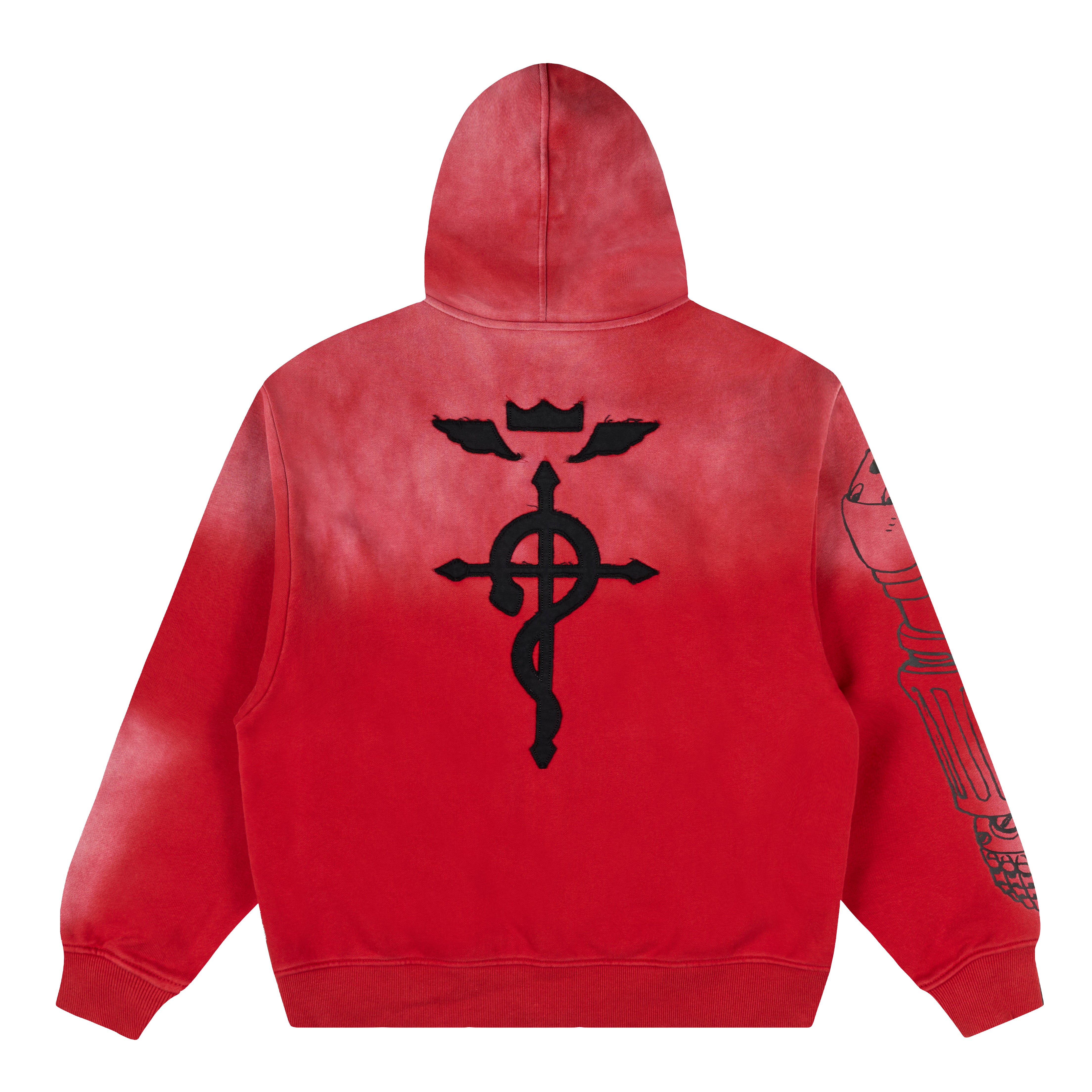 FMAB EDWARD ZIP UP HOODIE (RED) *PRE-ORDER* – Hypland