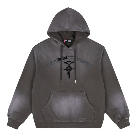 FMAB HAWKEYE TATTOO HOODIE (WASHED GREY) *PRE-ORDER*