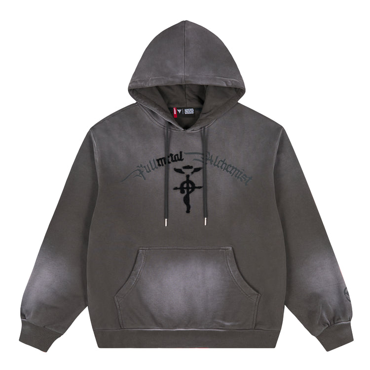 FMAB HAWKEYE TATTOO HOODIE (WASHED GREY) *PRE-ORDER*