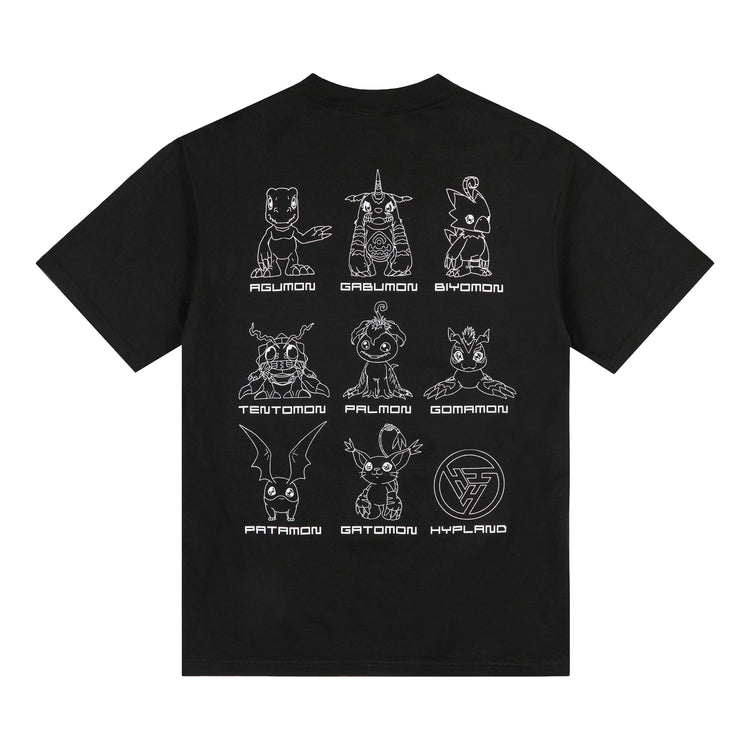 DIGIMON LIST SHIRT (BLACK)