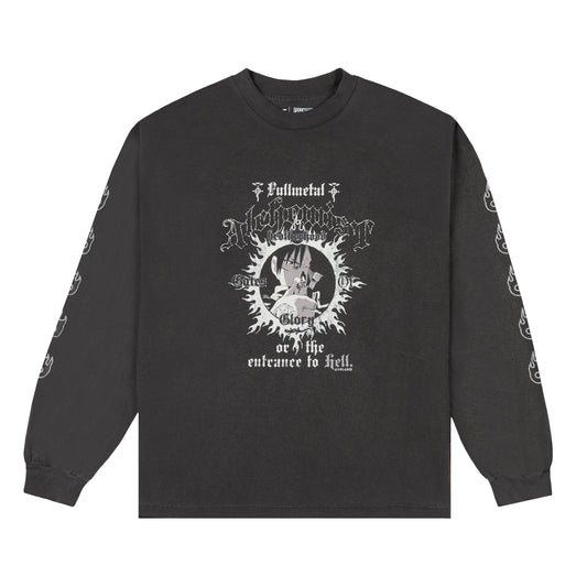 FMAB MUSTANG FLAME LONG SLEEVE SHIRT (VINTAGE GREY) *PRE ORDER*