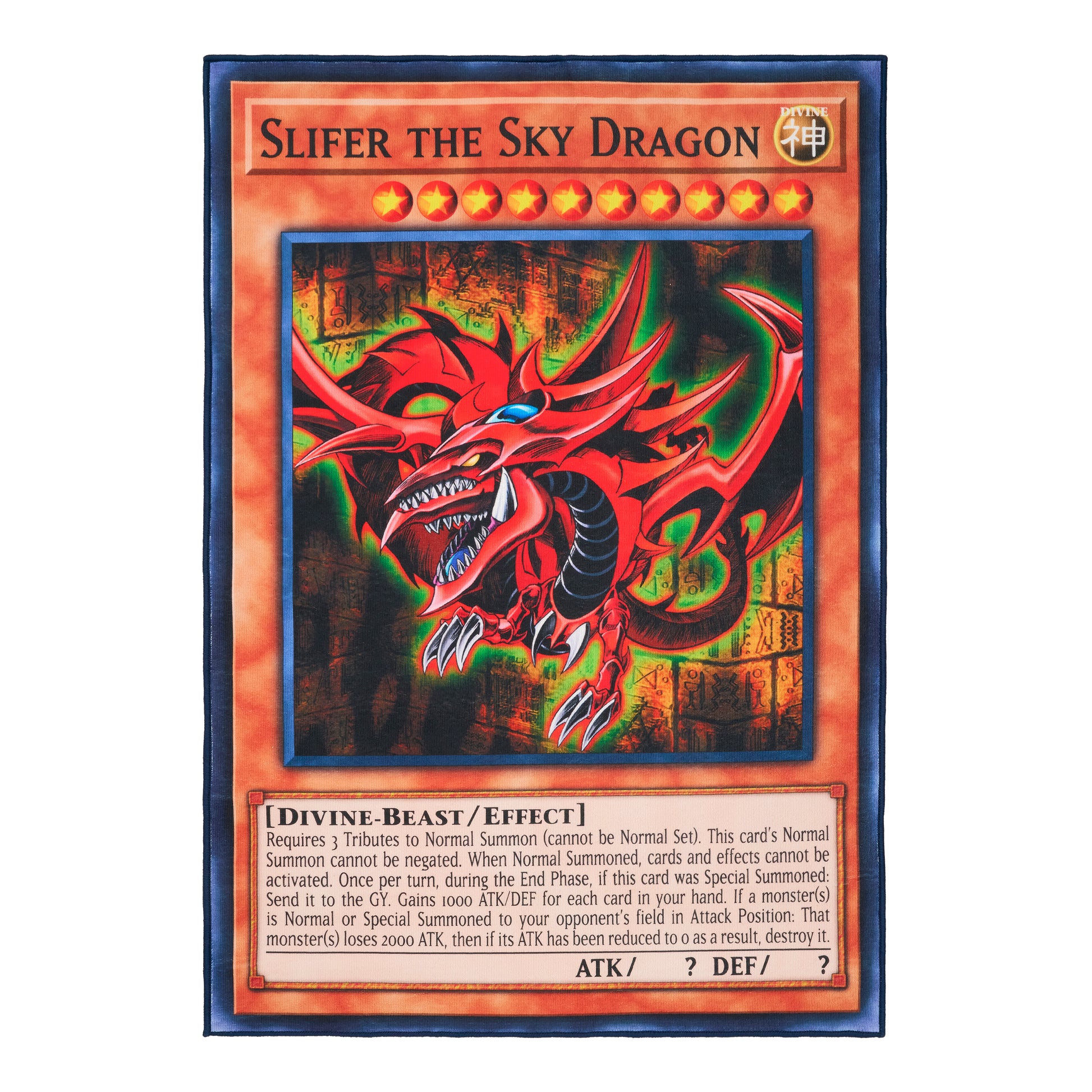 yugioh red cards YUGIOH SLIFER CARD RUG – Hypland