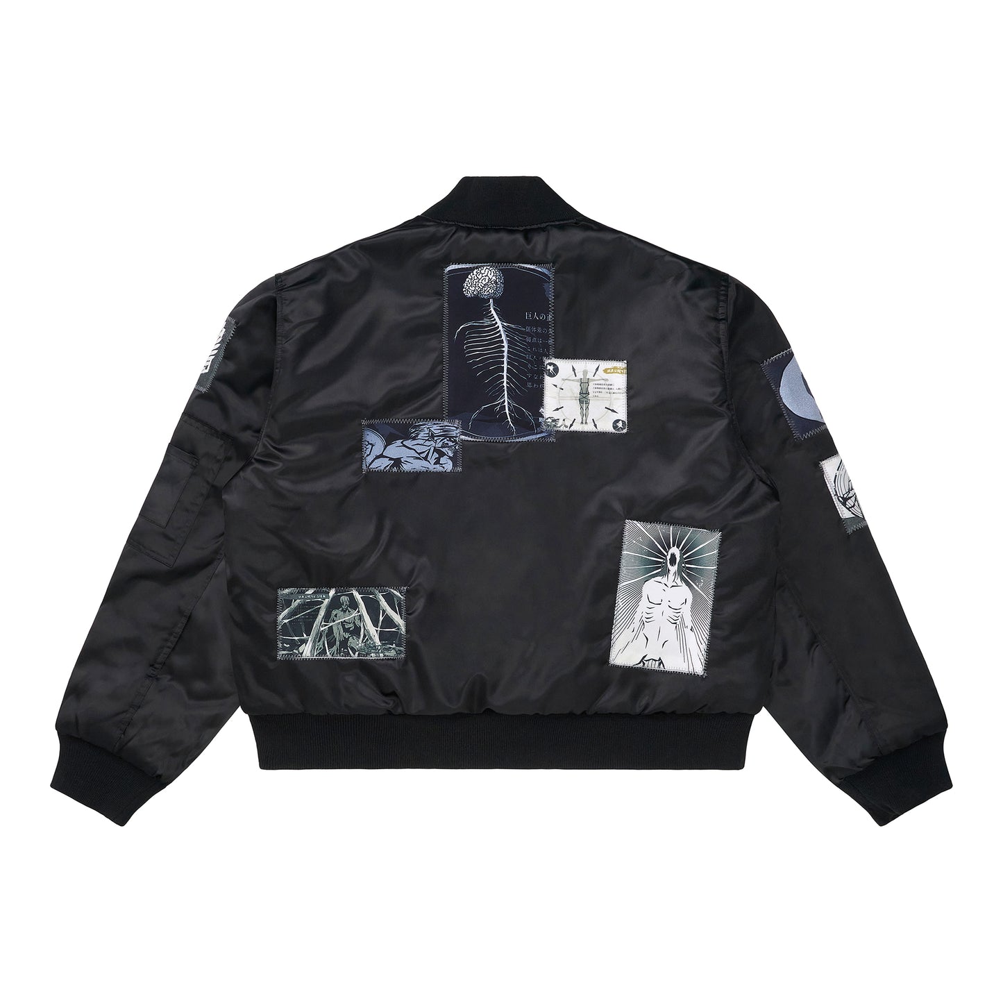 AOT EYE CATCHER BOMBER JACKET (BLACK/CAMO)