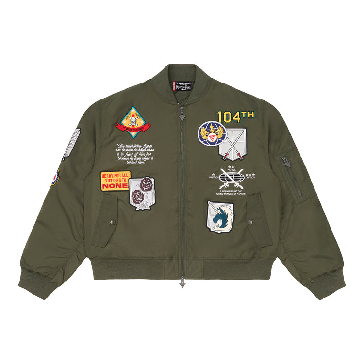 AOT TEAM BOMBER JACKET (GREEN)