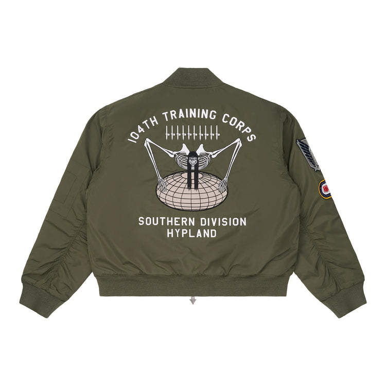AOT TEAM BOMBER JACKET (GREEN)