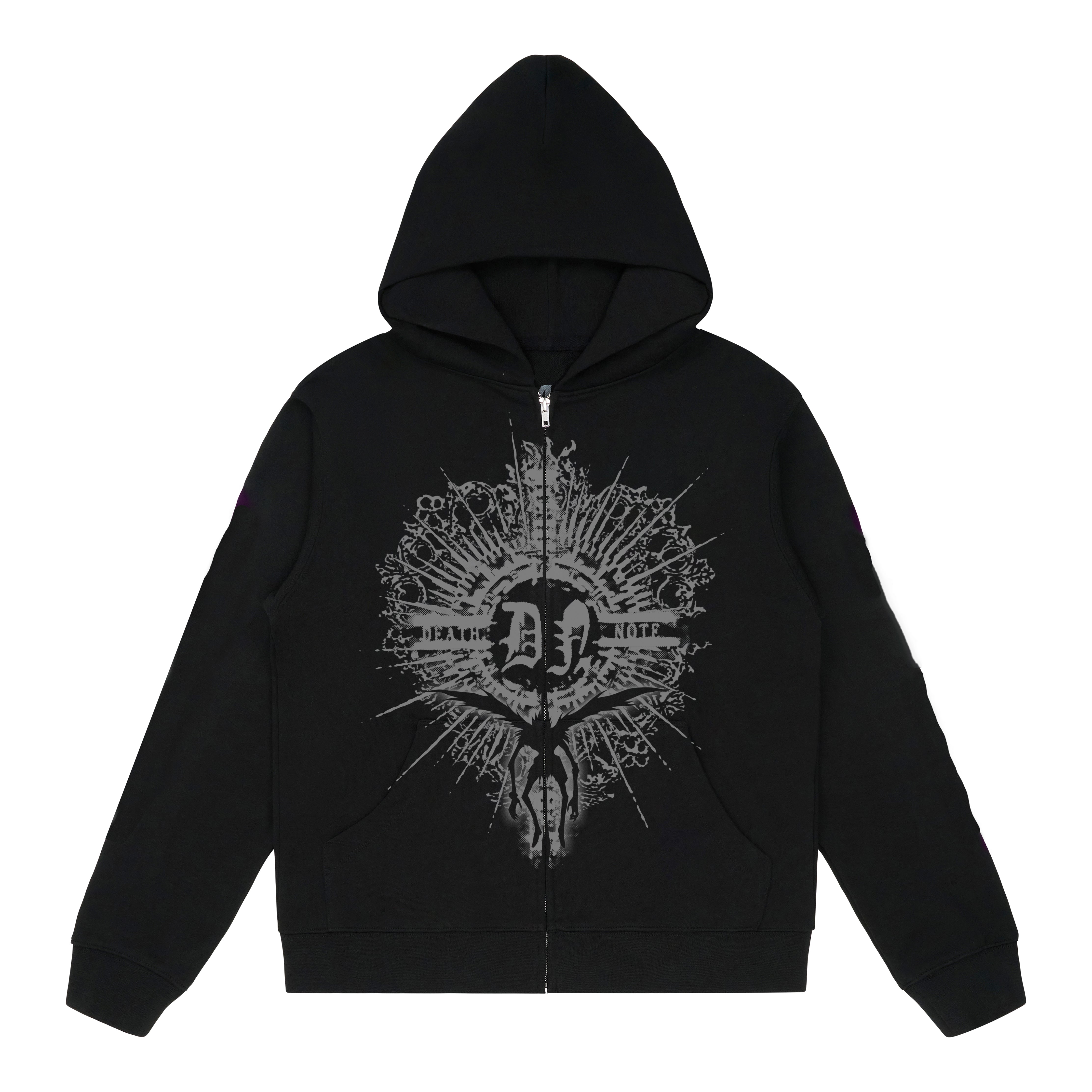 DEATH NOTE FULL PRINT ZIP HOODIE (BLACK) – Hypland
