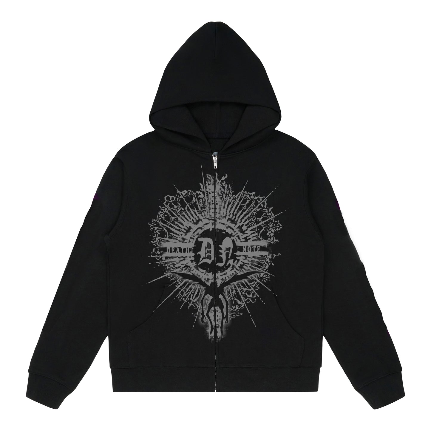 DEATH NOTE FULL PRINT ZIP HOODIE (BLACK)