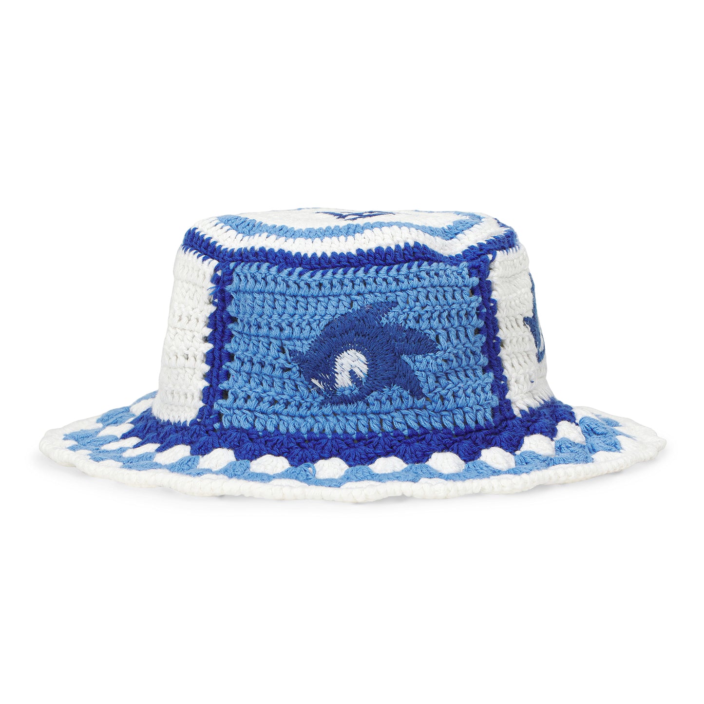 SONIC BLUR CROCHET BUCKET HAT (WHITE/BLUE)