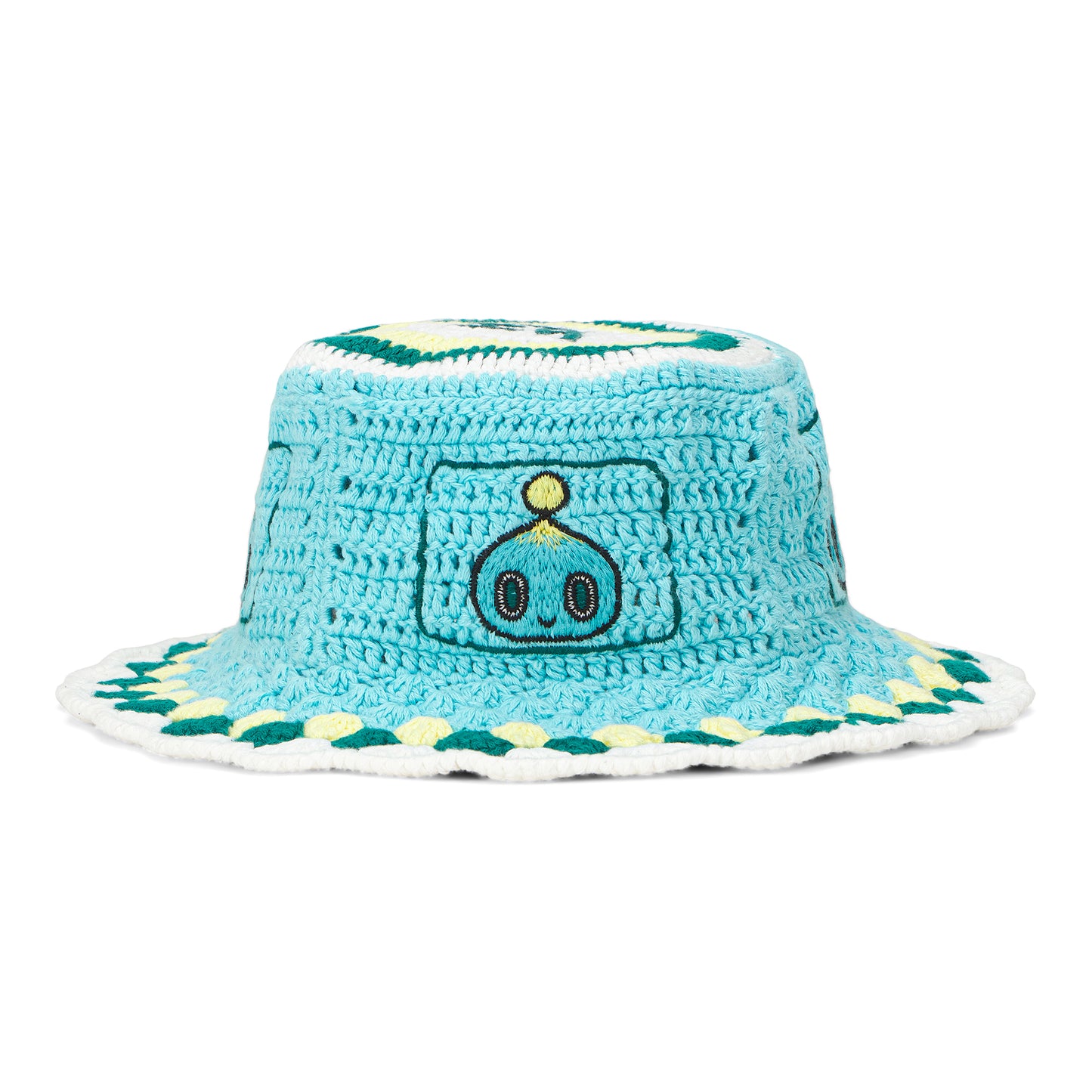 SONIC BLUR CROCHET BUCKET HAT (WHITE/BLUE) – Hypland