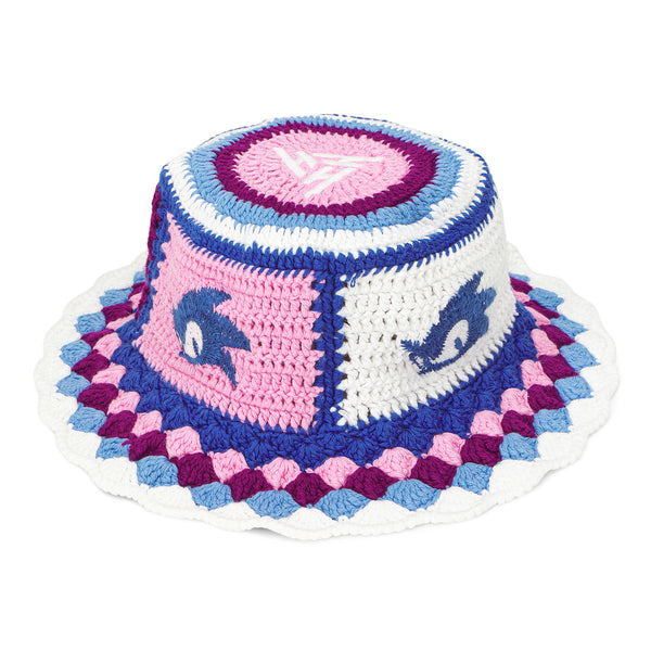 SONIC BLUR CROCHET BUCKET HAT (PURPLE/BLUE) – Hypland