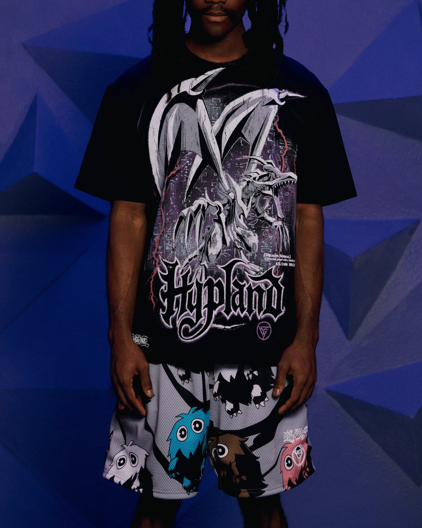 YUGIOH RED EYES JUMBO PRINT SHIRT (BLACK)