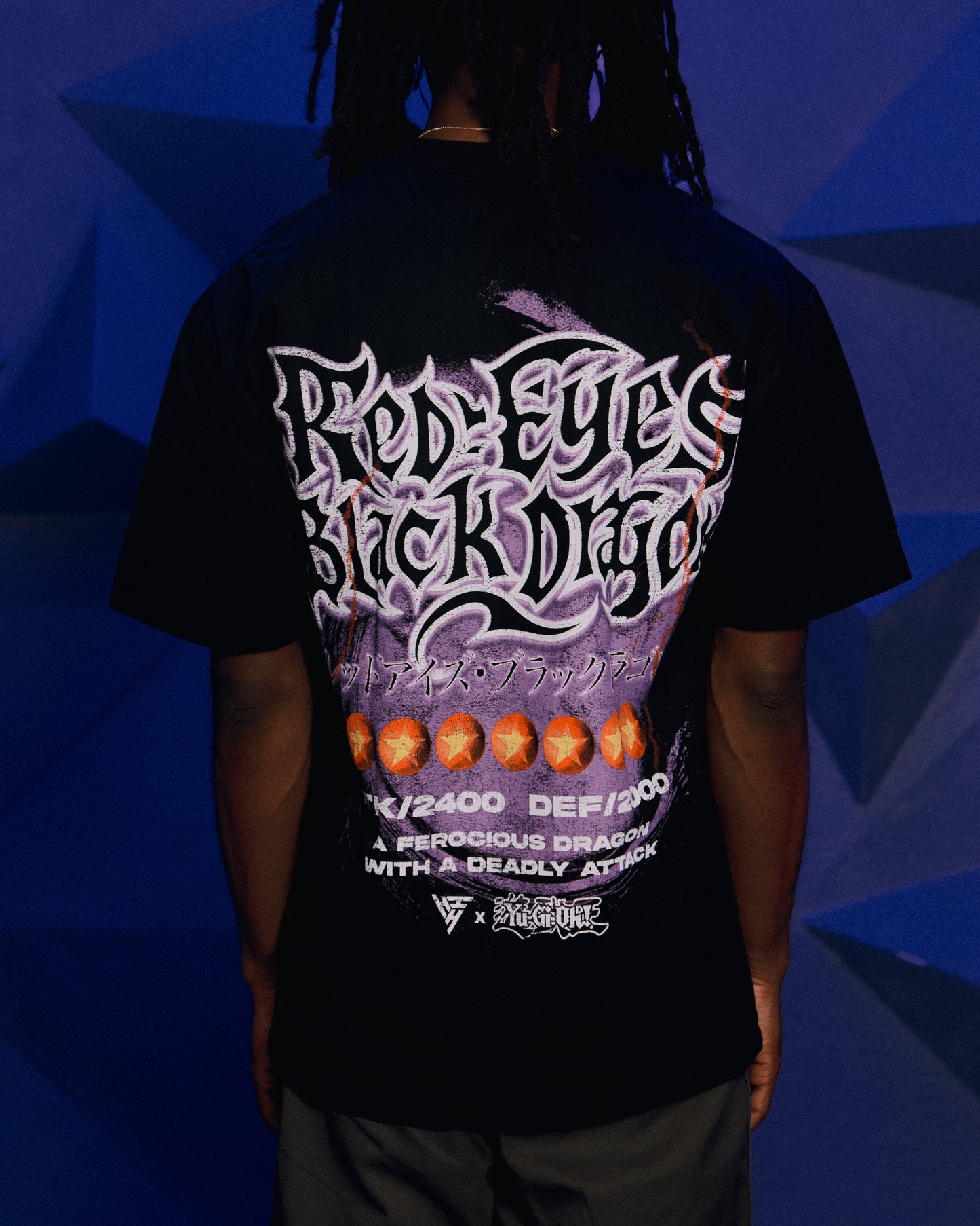 YUGIOH RED EYES JUMBO PRINT SHIRT (BLACK)